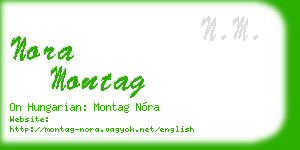 nora montag business card
